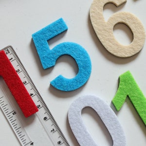 Magnetic Digits with Felt. Magnets perfect on the fridge, MagWords 2 inch/5cm image 5