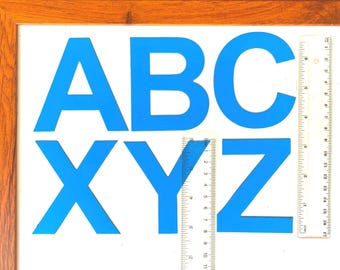 Blue Uppercase Magnetic Letters, Educational Fridge Magnets, 8 cm/3,2 inch (26pcs)