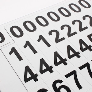 Magnetic Numbers on the Fridge, Magnets,  BLACK Numbers, MagWords