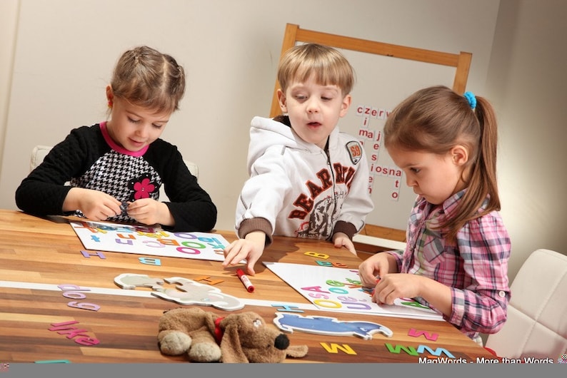 Capital Magnetic Letters for Kindergarten, ORANGE Alphabet for Learning to Read. Back to School with Magnets for Kids image 4