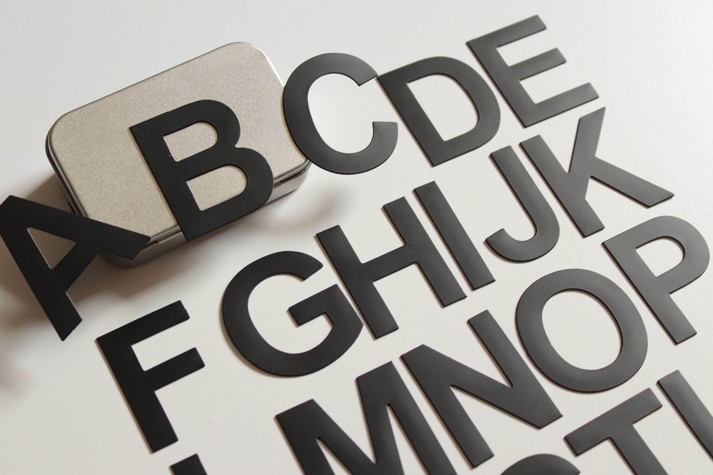 Capital Letters BLACK Alphabet for Learning to Read. Etsy