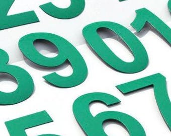 Magnetzahlen für Kühlschrank, Schultafel, Preisliste, Mathebildung (grün)