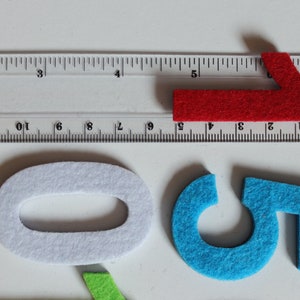 Magnetic Digits with Felt. Magnets perfect on the fridge, MagWords 2 inch/5cm image 6