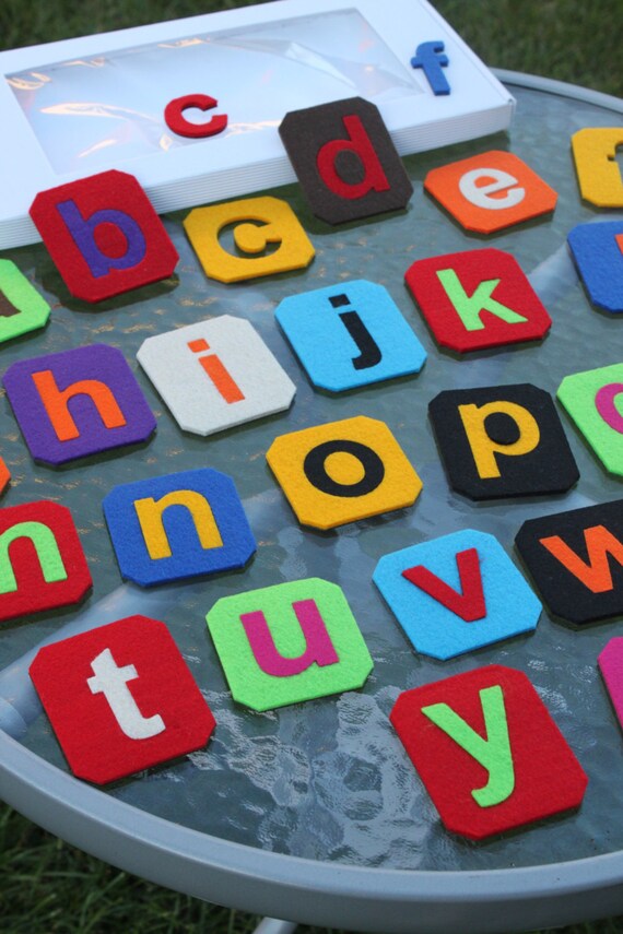 フェルト製マグネットアルファベット、小文字（2インチ） - Etsy 日本