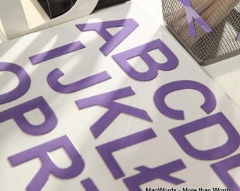 Lavender Uppercase Magnetic Letters, Kids Alphabet Magnets 2’/5 cm