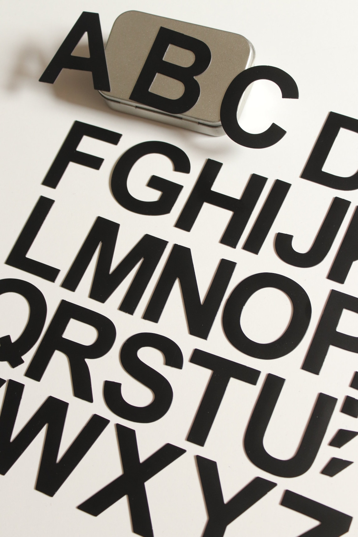 Capital Letters BLACK Alphabet for Learning to Read. Etsy