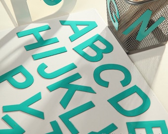UPPERCASE Magnetic Letters, Capital Alphabet Fridge Magnets, Back to School