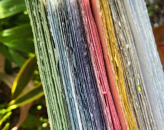 Handmade A4 Paper Packs - 10 Sheets - Eco Friendly Upcycled Textured Paper for Scrapbooks Journals