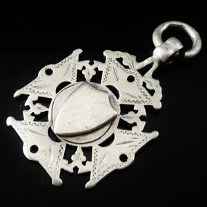 Sterling Silver Pocket Watch Fob Medal, Antique, Jewellery, English, Hallmarked Chester 1896, Charles Edward Soloman