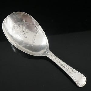 Antique Sterling Silver Caddy Spoon, English, Tea, Cutlery, Tableware, Hallmarked London 1797