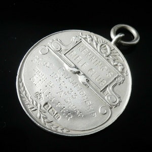 Pocket Watch Fob, Medal, Silver, Sterling, Vintage, Jewellery, Kenning&#39;s Rifle Club, Elkington & Co, Hallmarked Birmingham 1932,