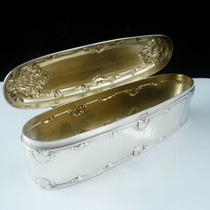 Silver Trinket Box, American, Antique, Sterling, Engraved, Jewellery, Ladies, c.1900, Whiting Manufacturing Co