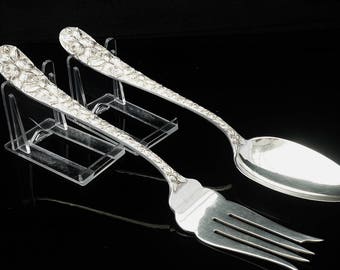 American Silver Servers, Sterling, Fork Spoon, Baltimore Schofield, c.1905, Cutlery, Tableware, Antique, REF:347W