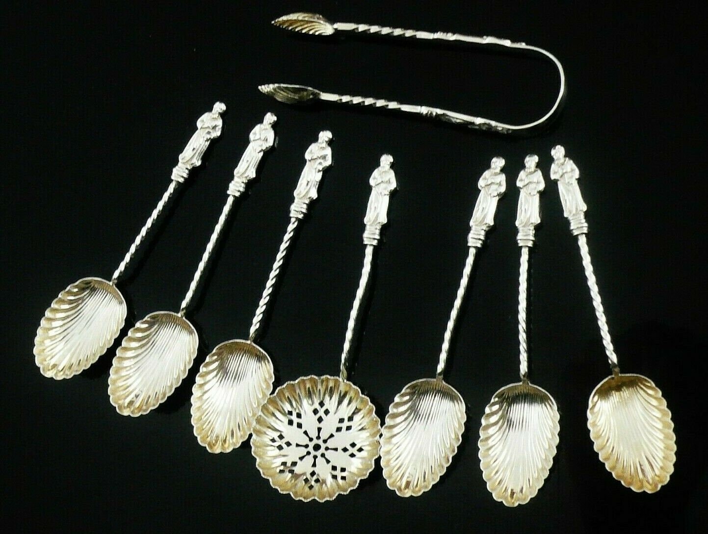 Sterling silver cheap apostle spoons
