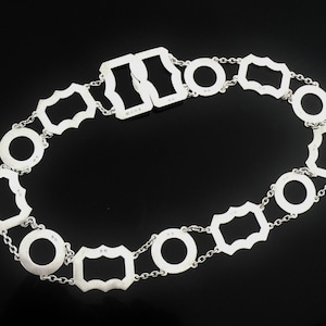 Sterling Silver Belt, Buckle, Antique, English, Fastener, Edwardian, Lawrence Emanuel, Hallmarked Birmingham 1908