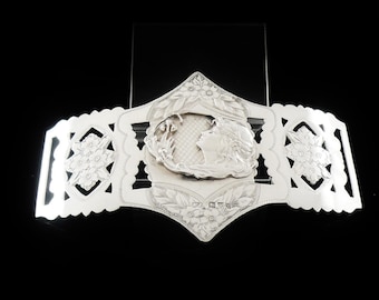 Art Nouveau Large Sterling Silver Nurses Belt Buckle, English, Antique, Fastener, Edwardian, Arthur Johnson Smith, Hallmarked Chester 1907