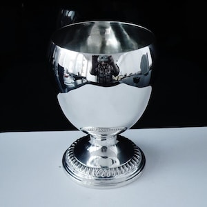 Antique Sterling Silver Goblet, English, Large, Drinks, Barware, Tableware, Sebastian & James Crespell, Hallmarked London 1765