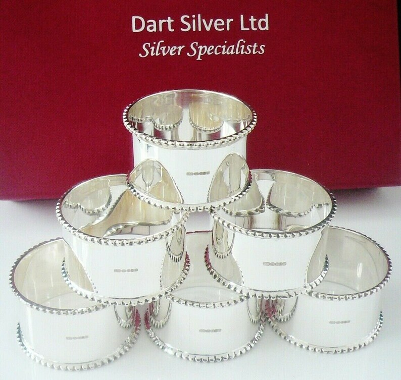 Silver Napkin Rings Set 6 NEW Scottish Cased Serviette Etsy UK