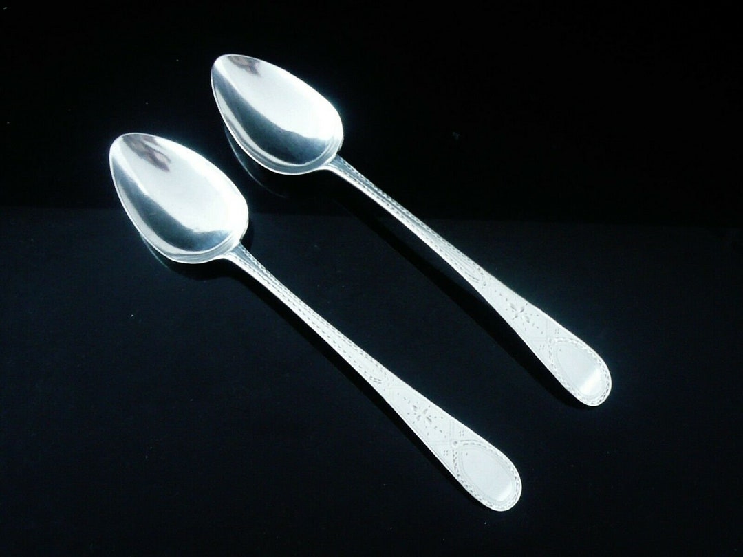 英国銀製品☆カトラリーセット スプーン6本＋サーバースプーン ホール