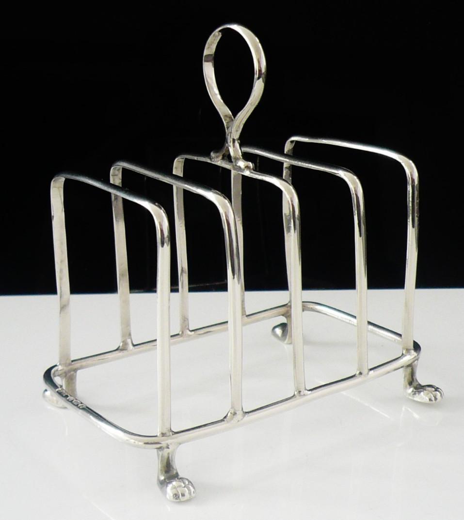 Antique sterling silver toast rack - Etsy 日本