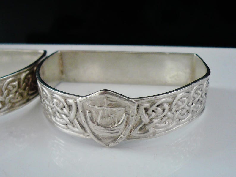 Pair Sterling Silver Napkin Rings, Scottish, Serviette, Tableware ...
