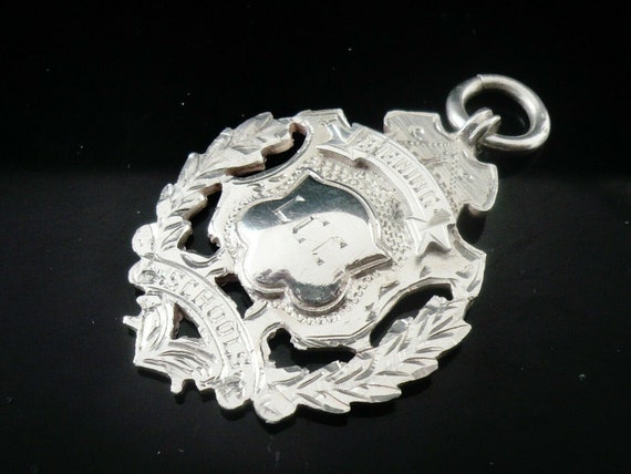 Pocket Watch Fob Medal Silver Sterling English Antique Gymnastics Fattorini Sons Ltd Hallmarked Birmingham 1909 Etsy