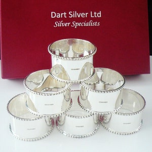 Silver Napkin Rings, Set 6, NEW, Scottish, Cased, Serviette, Tableware, Dart Silver Ltd, Hallmarked Edinburgh 2021, REF:LNNR