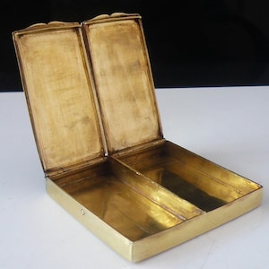 French Silver Gilt Double Compartment Patch Box, Beauty, Vanity, Antique, 1750-1756 Paris