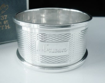 Sterling Silver NEW Straight NAPKIN or Serviette RING Boxed Sterling Silver NEW Straight NAPKIN or Serviette RING Boxed