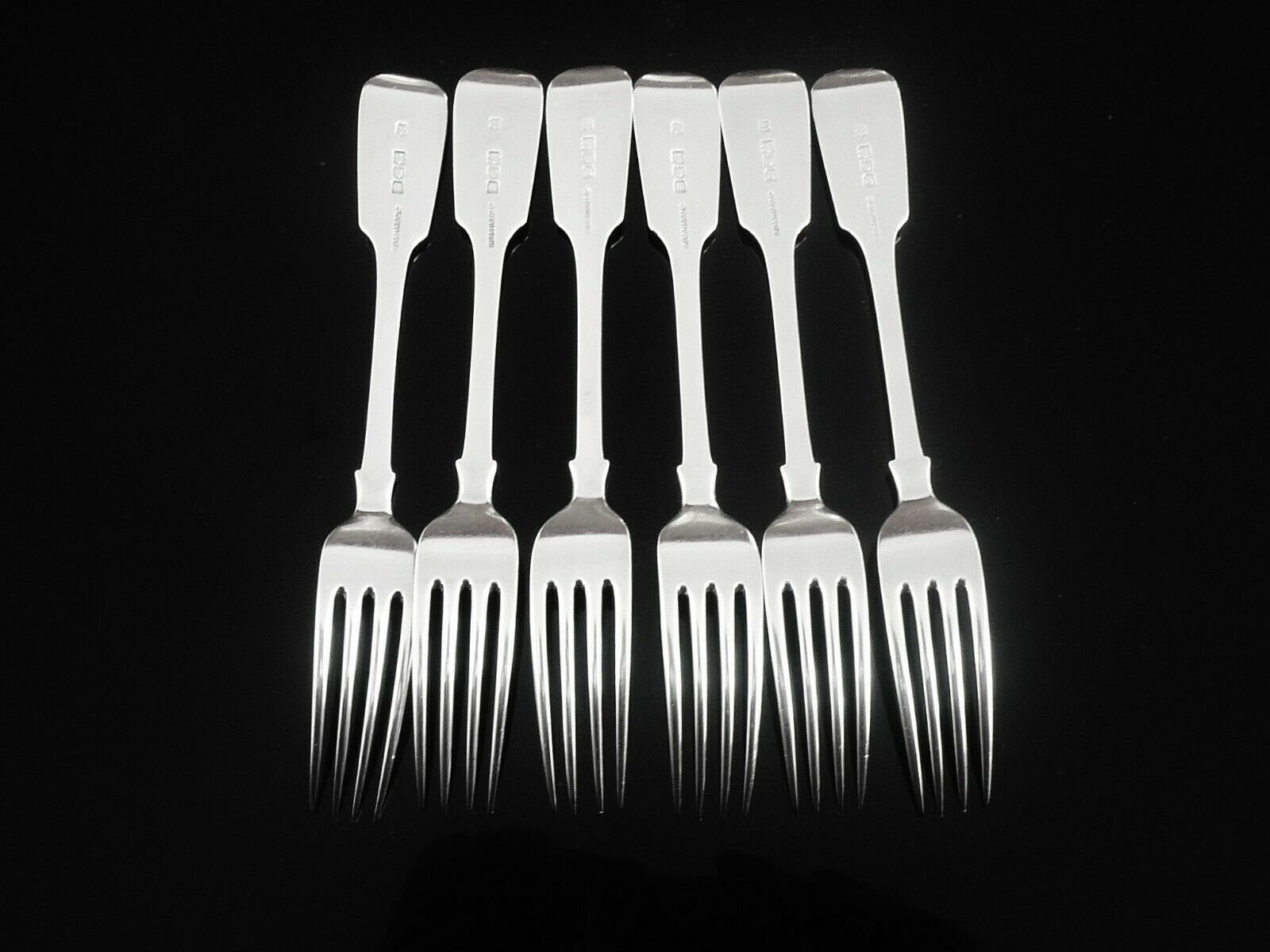 Silver Dessert Forks Set 6 Antique Sterling Cutlery Etsy UK