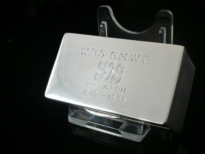 Silver Stamp Box Double Compartment Sterling English Etsy UK