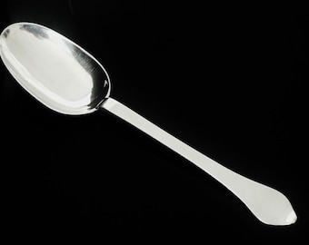 Antique Provincial Dognose Rattail Serving Spoon, Rare, Winchester, Cutlery, Tableware, Brittania Standard, c.1690, William Webb