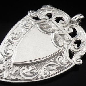 Antique Sterling Silver Pocket Watch Fob Medal, English, Jewellery, Joseph Adelman, Hallmarked Birmingham 1900