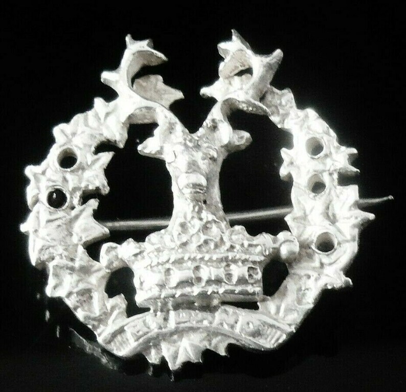 Jewellery Sterling Silver Brooch Pin REF:545I Possibly Military Sweetheart Stags Head Vintage Badge