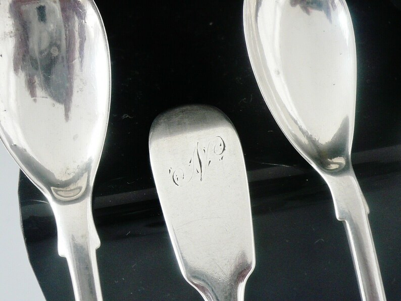 Tableware Scottish Provincial Cutlery REF:469D Condiment Antique Mustard Aberdeen G /& A Booth c.1840 4 Silver Egg Spoons