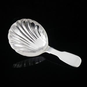 Antique Sterling Silver Caddy Spoon, English, Tea, Cutlery, Tableware, Hallmarked London 1830, Robert Hennell III