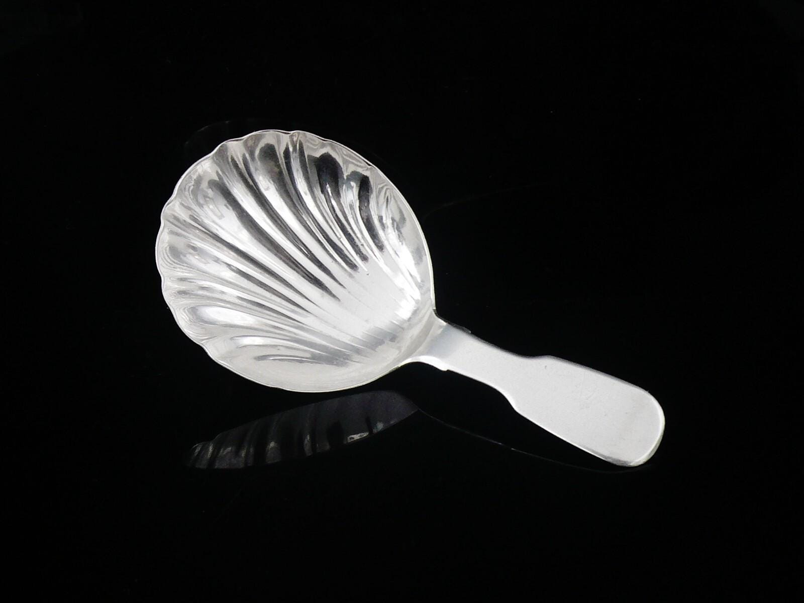 アンティーク スターリングシルバー キャディスプーン、英国製、紅茶