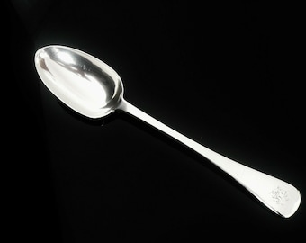 Silver Basting Spoon, Antique, Sterling, English, Cutlery, Engraved, Hallmarked London 1831, John, Henry & Charles Lias