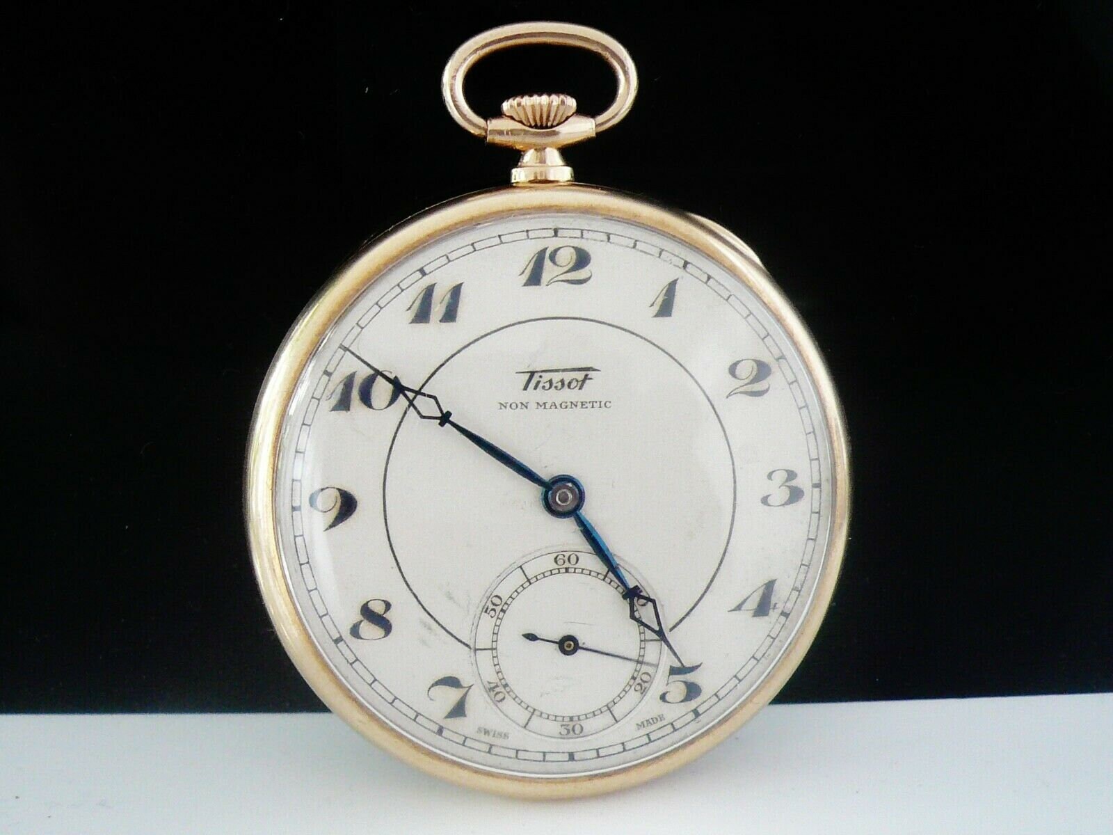 Tissot Pocket Watch Open Face 9ct Gold English Jewellery picture