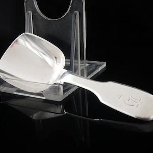 Antique Sterling Silver Caddy Spoon, English, Tea, Cutlery, Tableware, Hallmarked London 1845, Richard Britton