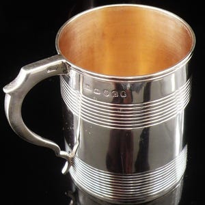 Antique Sterling Silver Tankard, English, Cup, Mug, Tableware, Barware, Gilt, Elizabeth Morley, Hallmarked London 1811