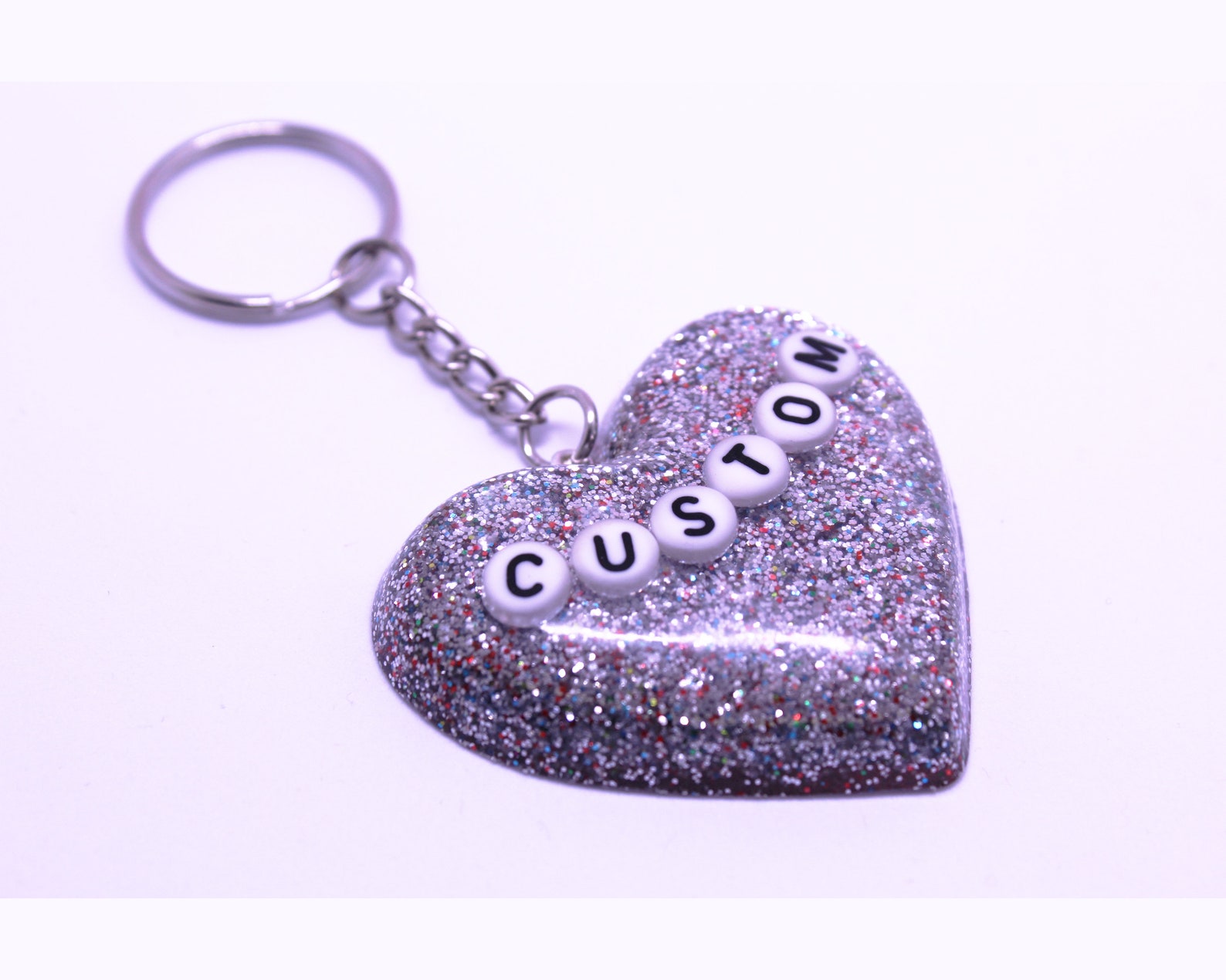Custom Glitter Keyring add you own word/name Etsy 日本