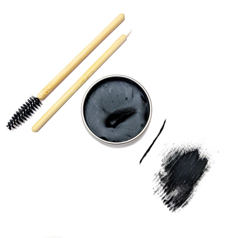 Black Organic Cake Mascara Vegan Mascara Zero Waste Mascara Etsy