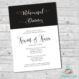 Rehearsal Dinner Invitation, Wedding Rehearsal Invitations, Printable, Digital File