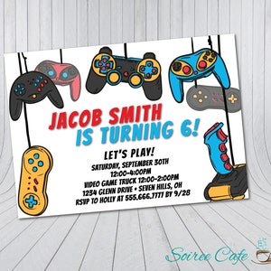 Video Game Birthday Invitation, Gaming Birthday, Gamer Birthday Boy, Video Game Birthday Party Invite, Digital File Printable