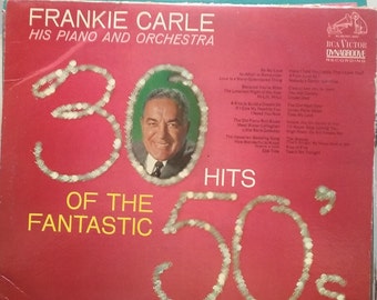 Frankie Carle, 30 Hits of the Fantastic 50's, Vintage Record Album, Vinyl LP, His Piano and Orchestra, American Pianist, Bandleader