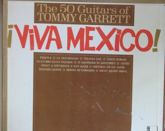 Tommy "Snuff" Garrett, The 50 Guitars of Tommy "Snuff" Garrett, Viva Mexico, Vintage Record Album, Vinyl LP, Classic Latin Guitar