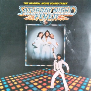 Saturday Night Fever, Original Movie Sound Track, Bee Gees, Double Album Set, Vintage Record Album, Vinyl LP, Classic Disco Dance Music
