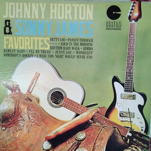Johnny Horton and Sonny James, Favorites, Vintage Record Album, Vinyl LP, Classic Rockabilly Honky-Tonk Music, American Country Singer