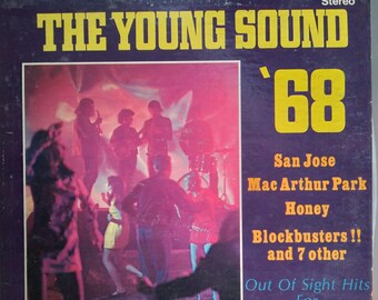 The Young Sound '68, Out of Sight Hits for the Now People, Vintage Record Album, Vinyl LP, Compilation, Classic Covers of Popular 60's Songs